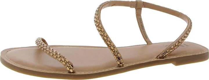 Mahlah Womens Embellished Flat Slingback Sandals