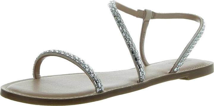 Mahlah Womens Embellished Rhinestones Gladiator Sandals