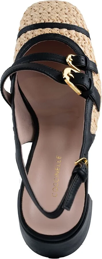 Maia Crochet Straw Slingback Shoes - Image 3
