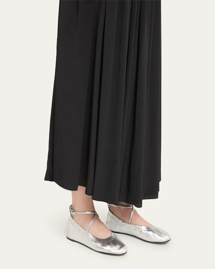Maia Lambskin Ankle-Strap Ballerina Flats - Image 7