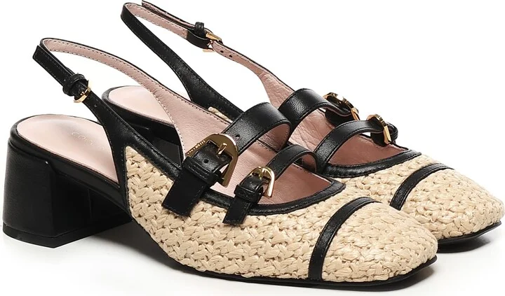 Maia Leather And Crochet Slingback - Image 2