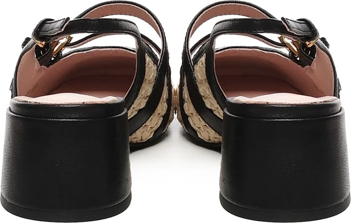 Maia Leather And Crochet Slingback - Image 3