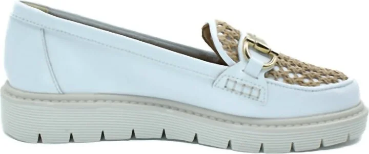 Maila Loafer In White/cuoio