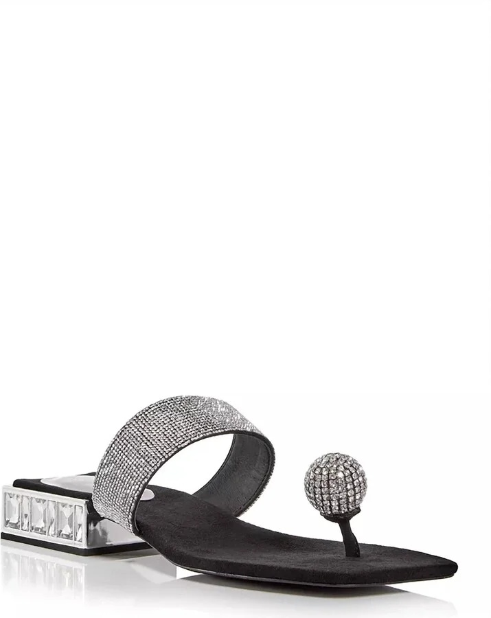 Main Event Embellished Block Heel Sandals In Black