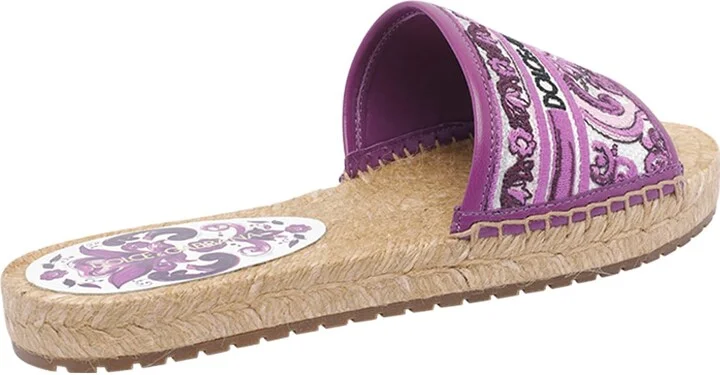 Maiolica Pattern Espadrilles Slides - Image 3