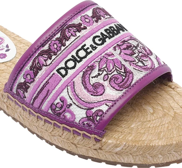 Maiolica Pattern Espadrilles Slides - Image 4