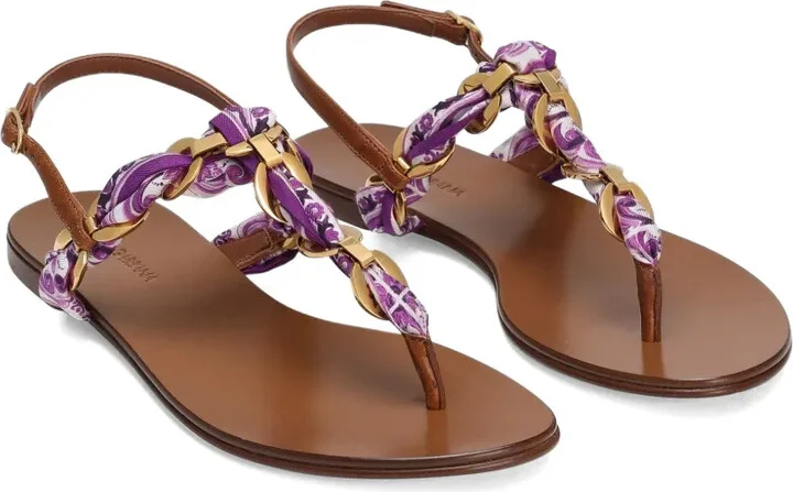 Maiolica-print sandals - Image 2