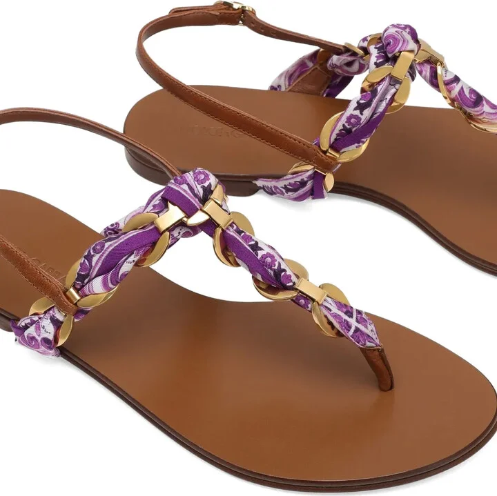 Maiolica-print sandals - Image 4