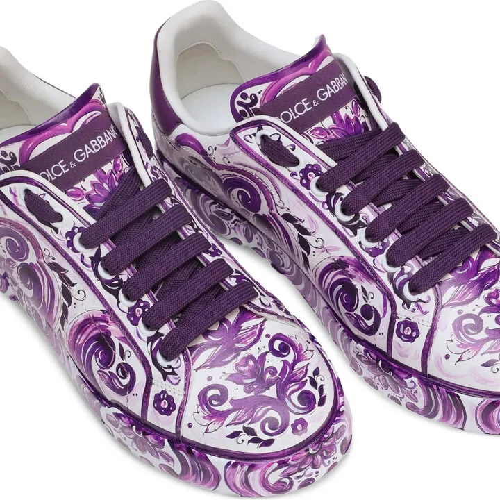Maiolica-print sneakers - Image 4