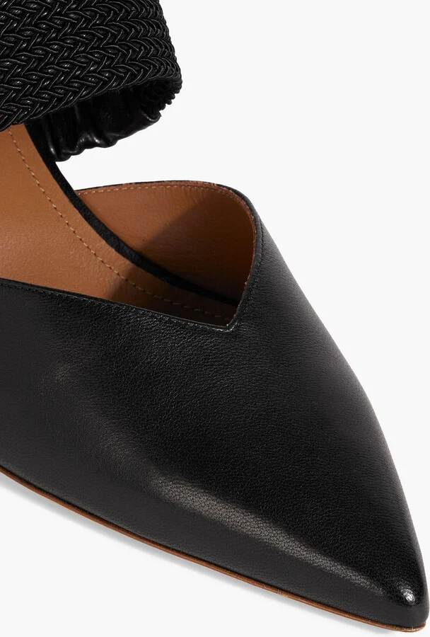 Maisie 45 cord-trimmed leather mules - Image 4