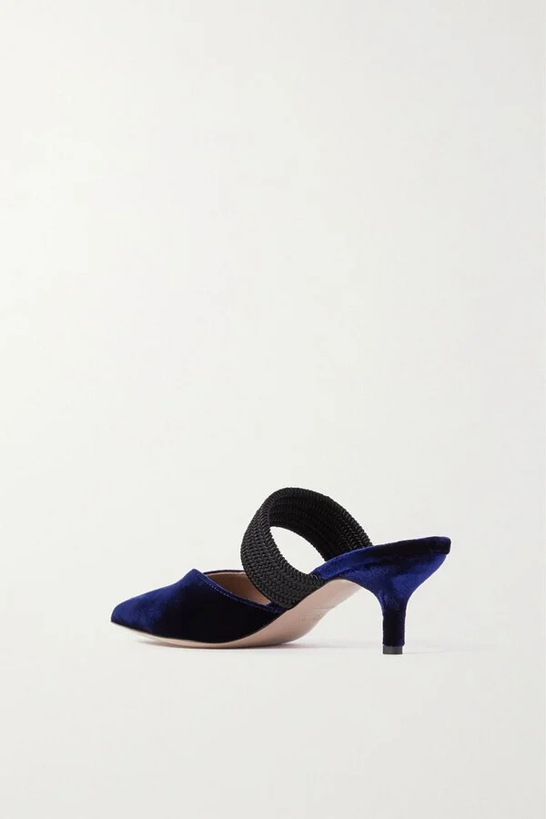 Maisie 45 cord-trimmed velvet mules - Image 3