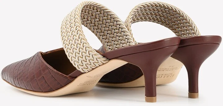 Maisie 45 Mules in Croc-Embossed Leather - Image 2