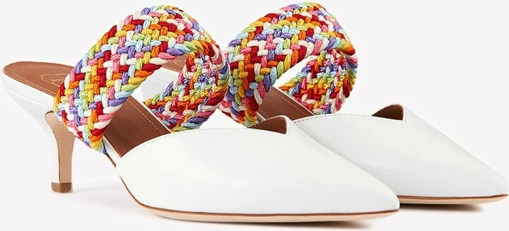 Maisie 45 Nappa Leather Mules with Braided Strap - Image 2