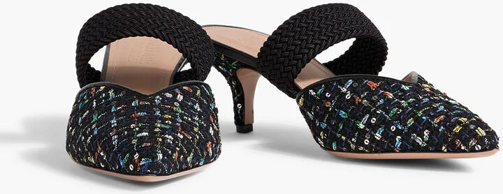 Maisie 45 sequin-embellished tweed mules - Image 2
