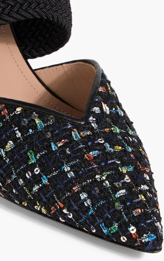 Maisie 45 sequin-embellished tweed mules - Image 4