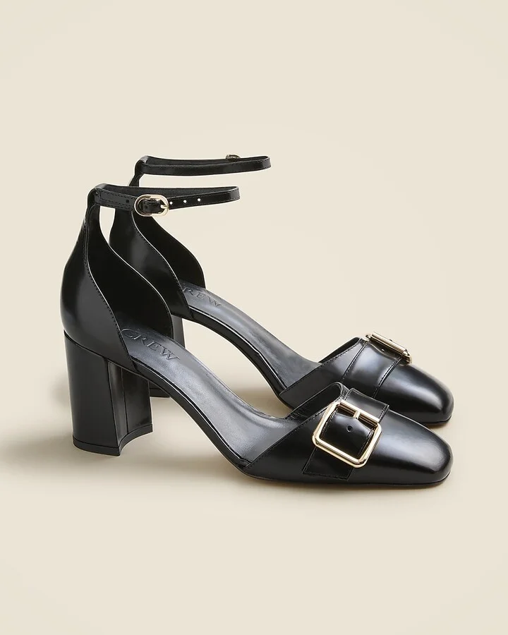 Maisie buckle heels in Italian leather