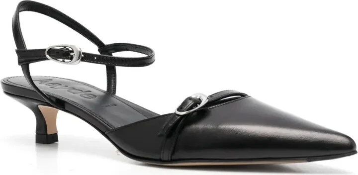 Maisie leather 35mm pointed-toe pumps - Image 2