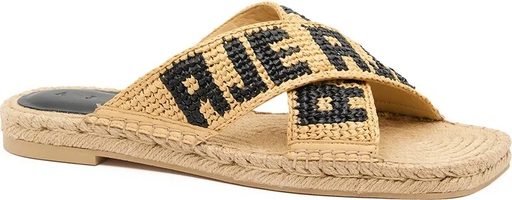 Maisie Logo Slide In Colour Natural/Black Size 35 - Image 3