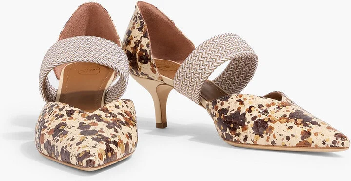 Maisie metallic printed elaphe pumps - Image 2