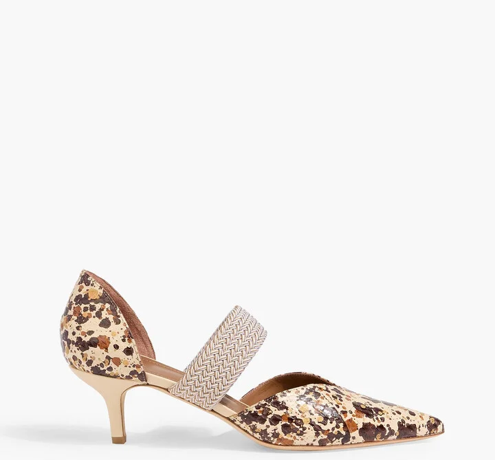 Maisie metallic printed elaphe pumps