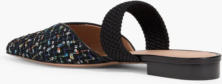 Maisie sequin-embellished tweed point-toe flats - Image 3