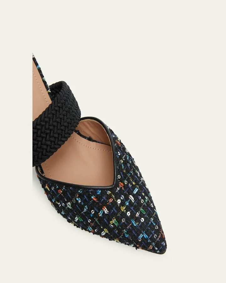 Maisie Tweed Kitten-Heel Mules - Image 2