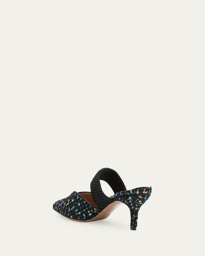 Maisie Tweed Kitten-Heel Mules - Image 3