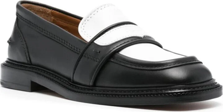Maison Kitsuné Bicolor Leather Loafers Shoes - Image 2