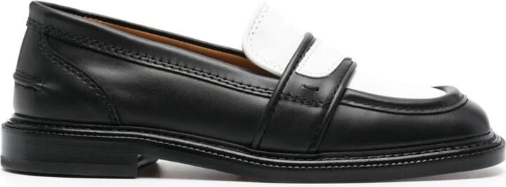 Maison Kitsuné Bicolor Leather Loafers Shoes