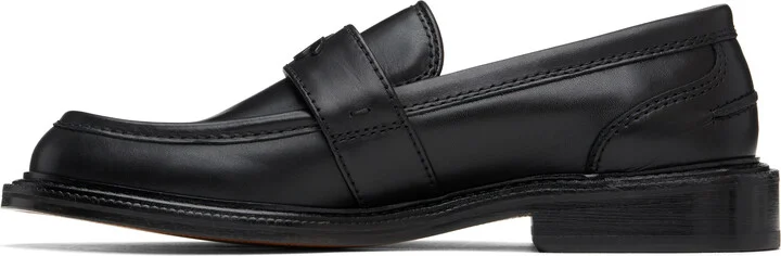 Maison Kitsuné Black Leather Loafers - Image 3