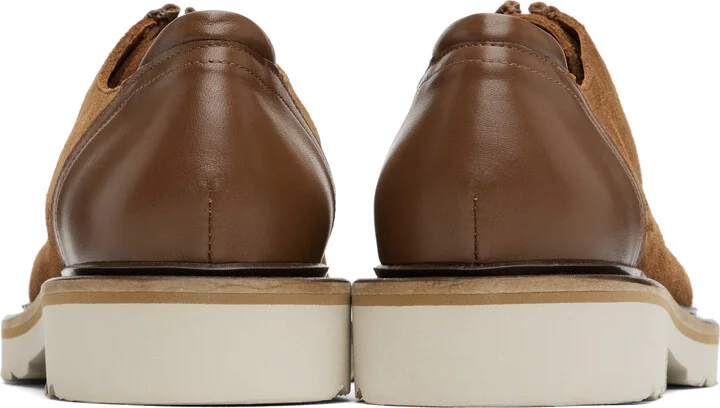 Maison Kitsuné Brown Suede Leather Derbys - Image 2