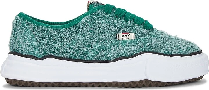 Maison MIHARA YASUHIRO Baker Original Sole Long Hair Suede Low-Top Sneaker in Green
