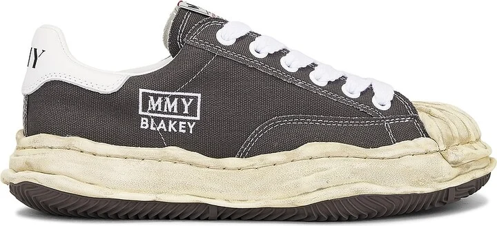 Maison MIHARA YASUHIRO Blakey Vintage Color Dyed Original Sole Canvas Low Top Sneaker in Grey