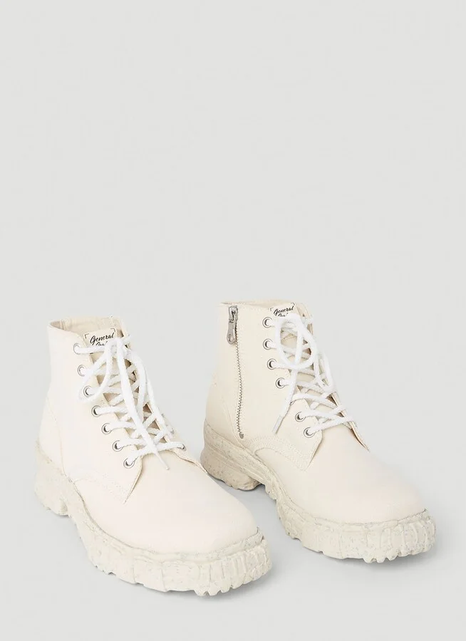 Maison Mihara Yasuhiro Canvas Boots - Man Boots Beige Eu - 39 - Image 2
