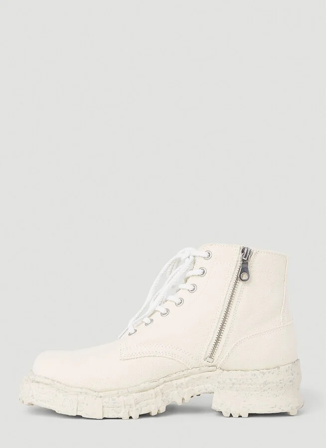 Maison Mihara Yasuhiro Canvas Boots - Man Boots Beige Eu - 39 - Image 3