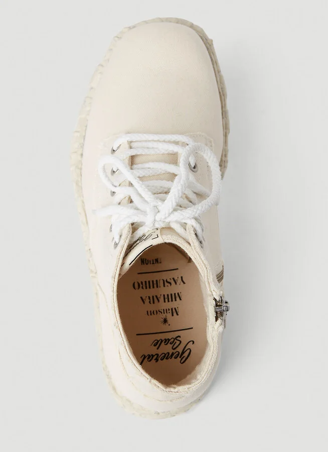 Maison Mihara Yasuhiro Canvas Boots - Man Boots Beige Eu - 39 - Image 7