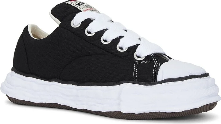 Maison MIHARA YASUHIRO Peterson 23 Original Sole Padded Canvas Low-Top Sneaker in Black - Image 2