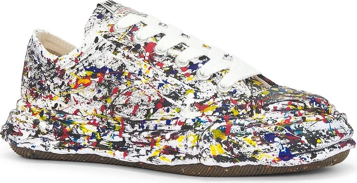 Maison MIHARA YASUHIRO Peterson 23 Original Sole Sputtering Canvas Low-Top Sneaker in White - Image 2