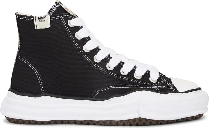 Maison MIHARA YASUHIRO Peterson High Original Sole Canvas High-Top Sneaker in Black
