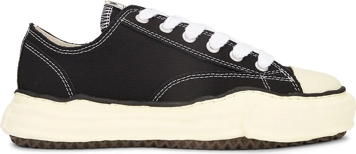 Maison MIHARA YASUHIRO Peterson Low Original Vintage Color Sole Canvas Low-Top Sneaker in Black