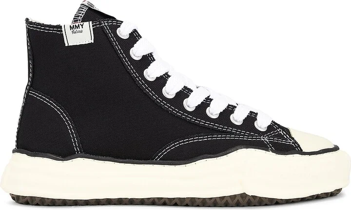 Maison MIHARA YASUHIRO Peterson Original Vintage Color Sole Canvas High-Top Sneaker in Black