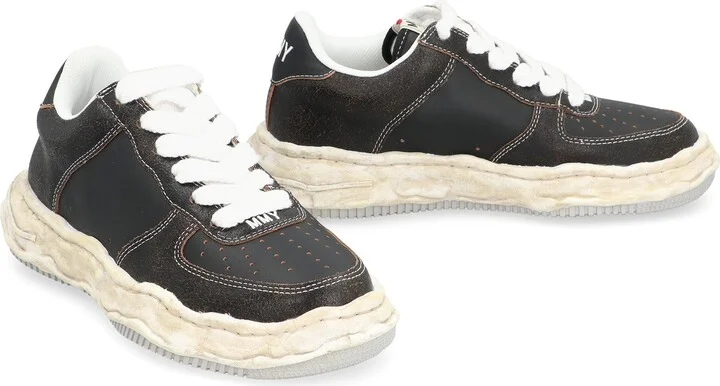 Maison Mihara Yasuhiro Wayne Leather Low-Top Sneakers - Image 3
