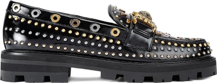 Maison stud-embellished loafers