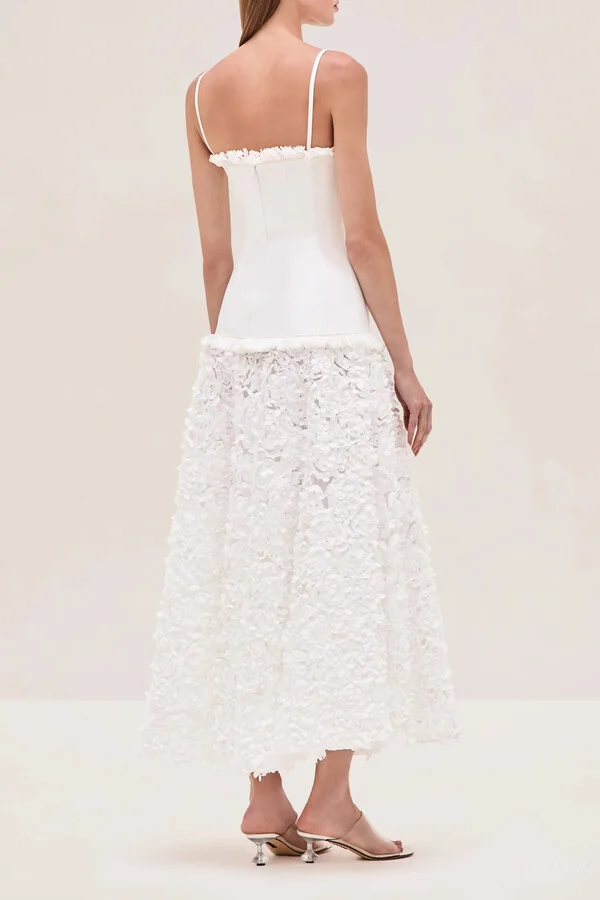 Maitland Midi Dress in White - Image 3