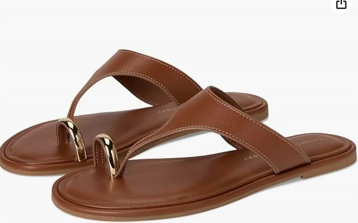 Maizy Gold Tan Flat Sandal