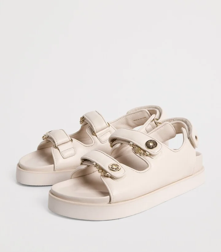 Maje Faux Leather Clover Sandals - Image 3