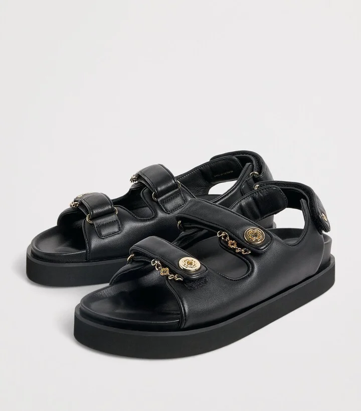 Maje Faux Leather Clover Sandals - Image 3