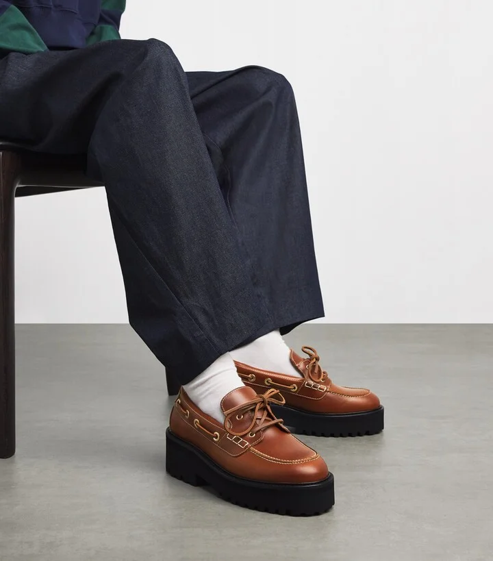 Maje Leather Boat Shoes - Image 2