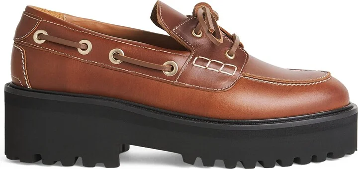 Maje Leather Boat Shoes