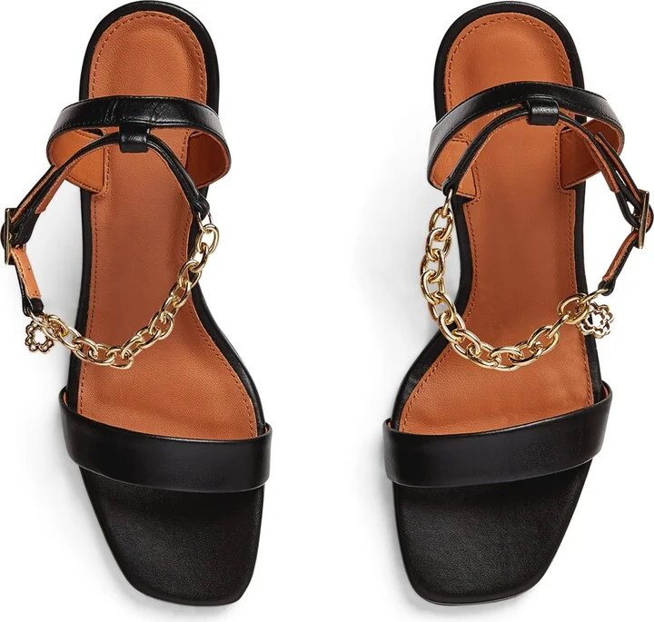 Maje Leather Chain-Detail Sandals 50 - Image 2